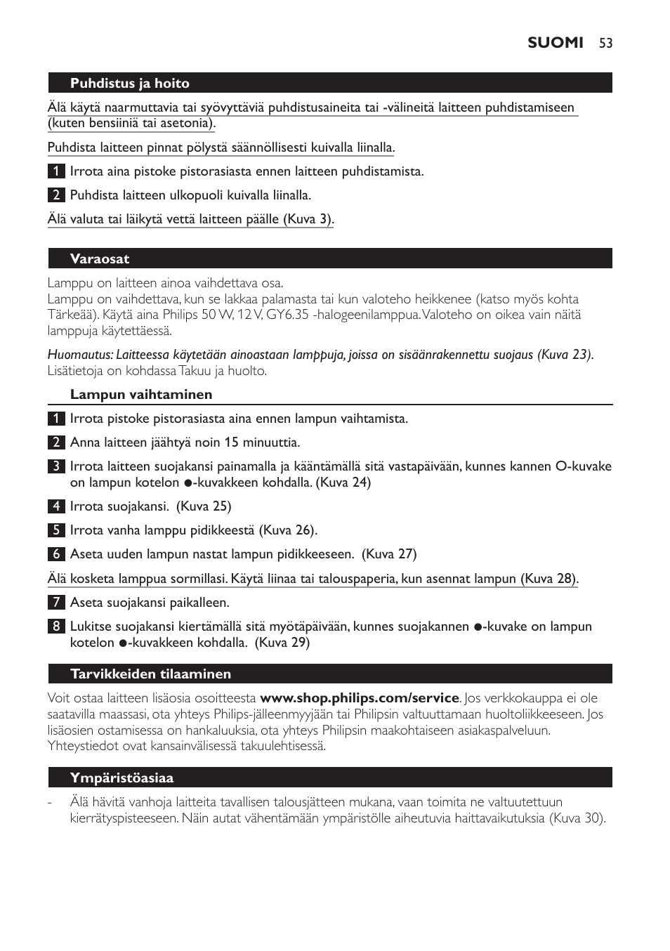 Philips Éveil Lumière User Manual | Page 53 / 117