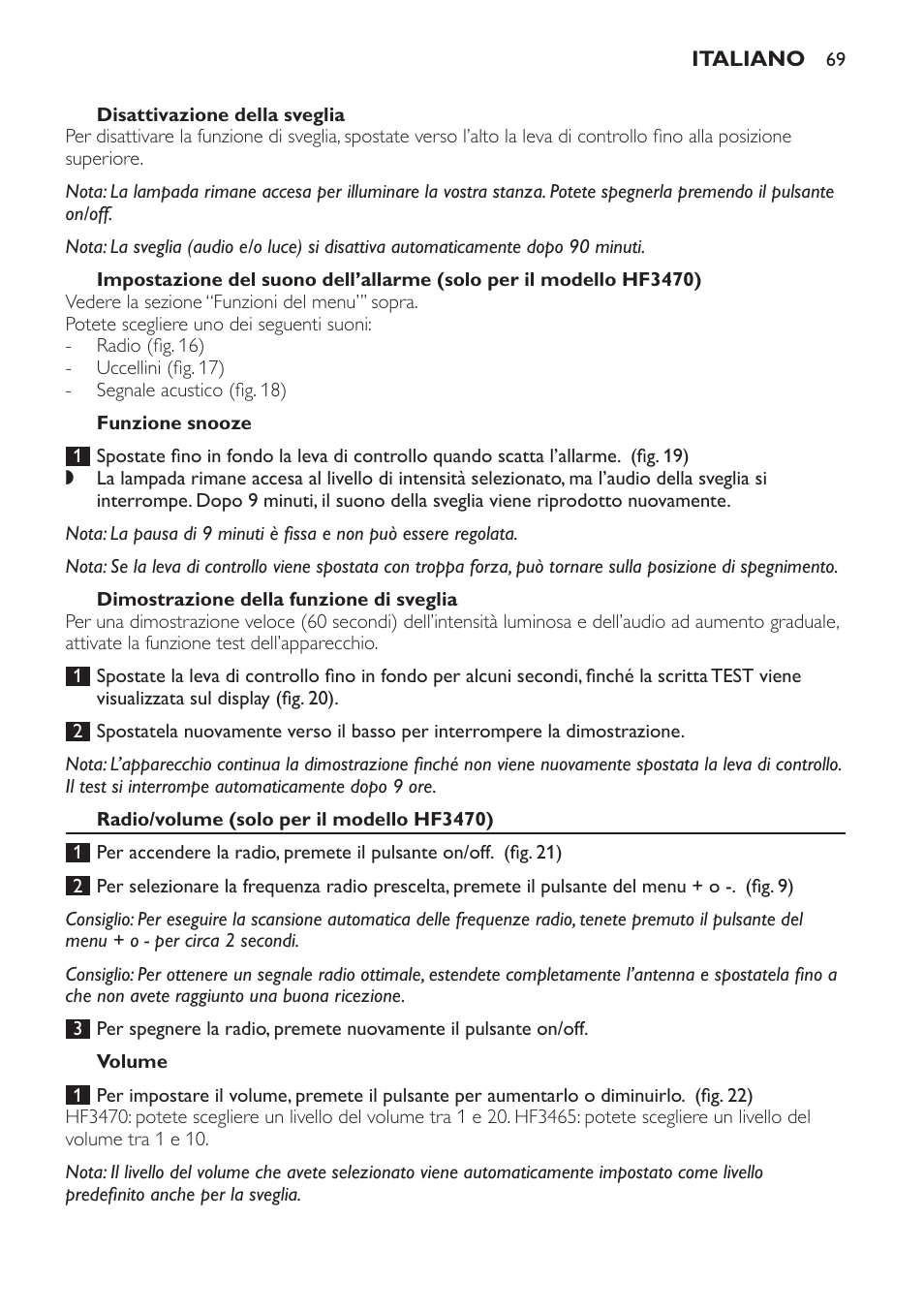 Philips Éveil Lumière User Manual | Page 69 / 117