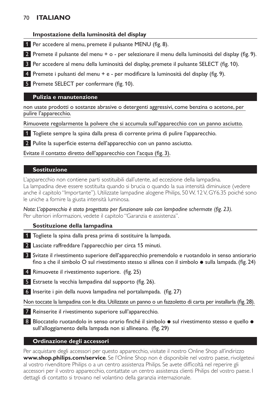 Philips Éveil Lumière User Manual | Page 70 / 117