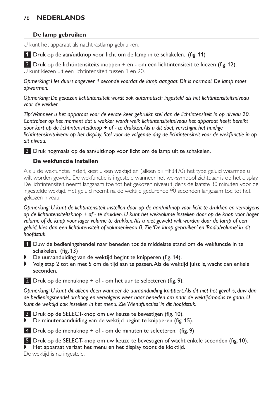 Philips Éveil Lumière User Manual | Page 76 / 117