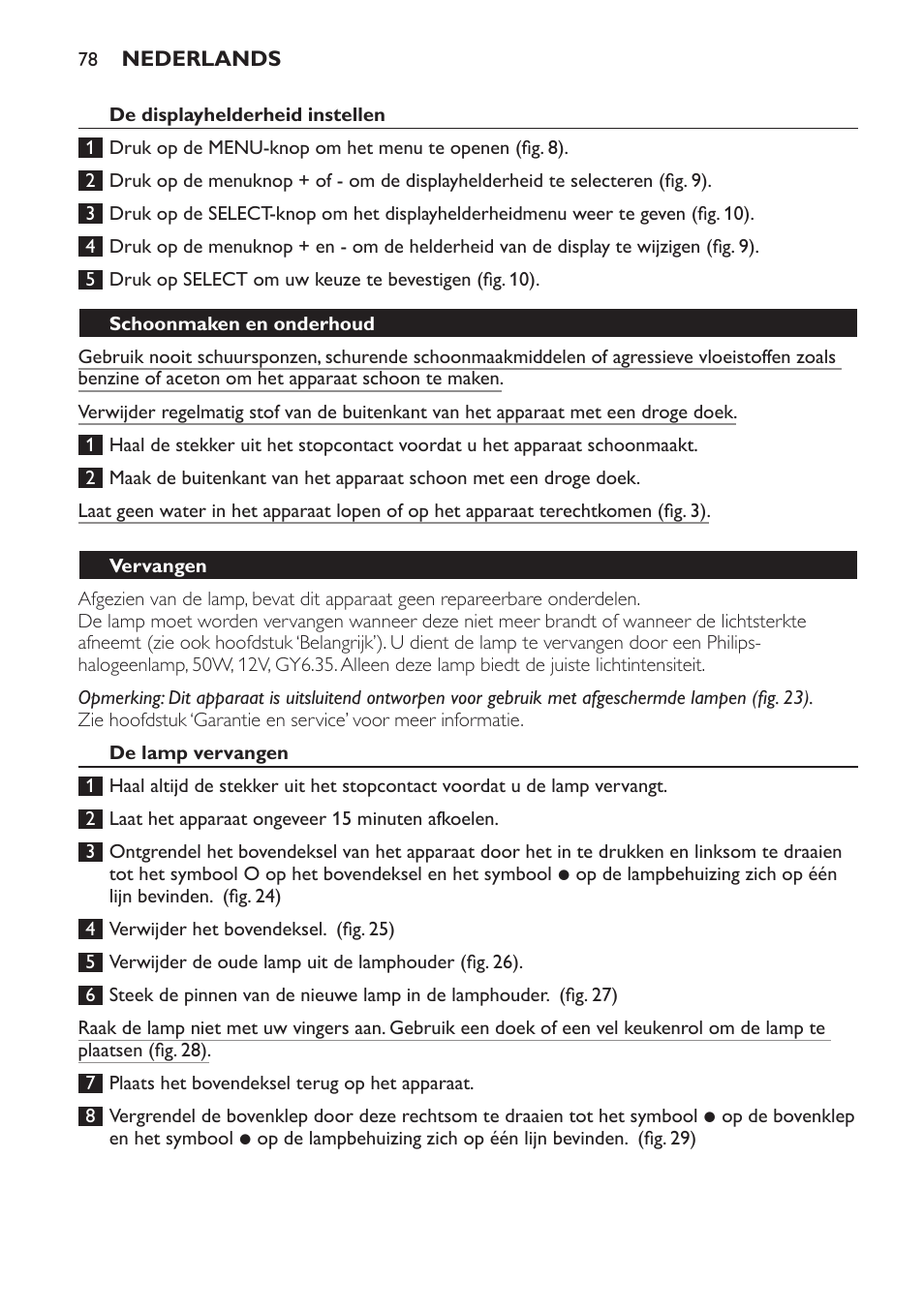 Philips Éveil Lumière User Manual | Page 78 / 117