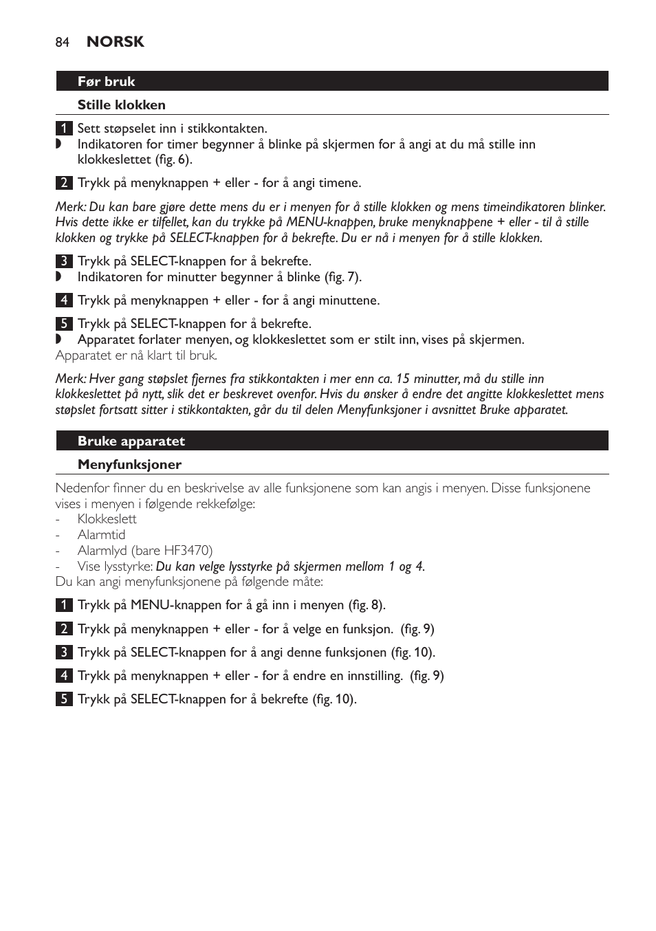 Philips Éveil Lumière User Manual | Page 84 / 117