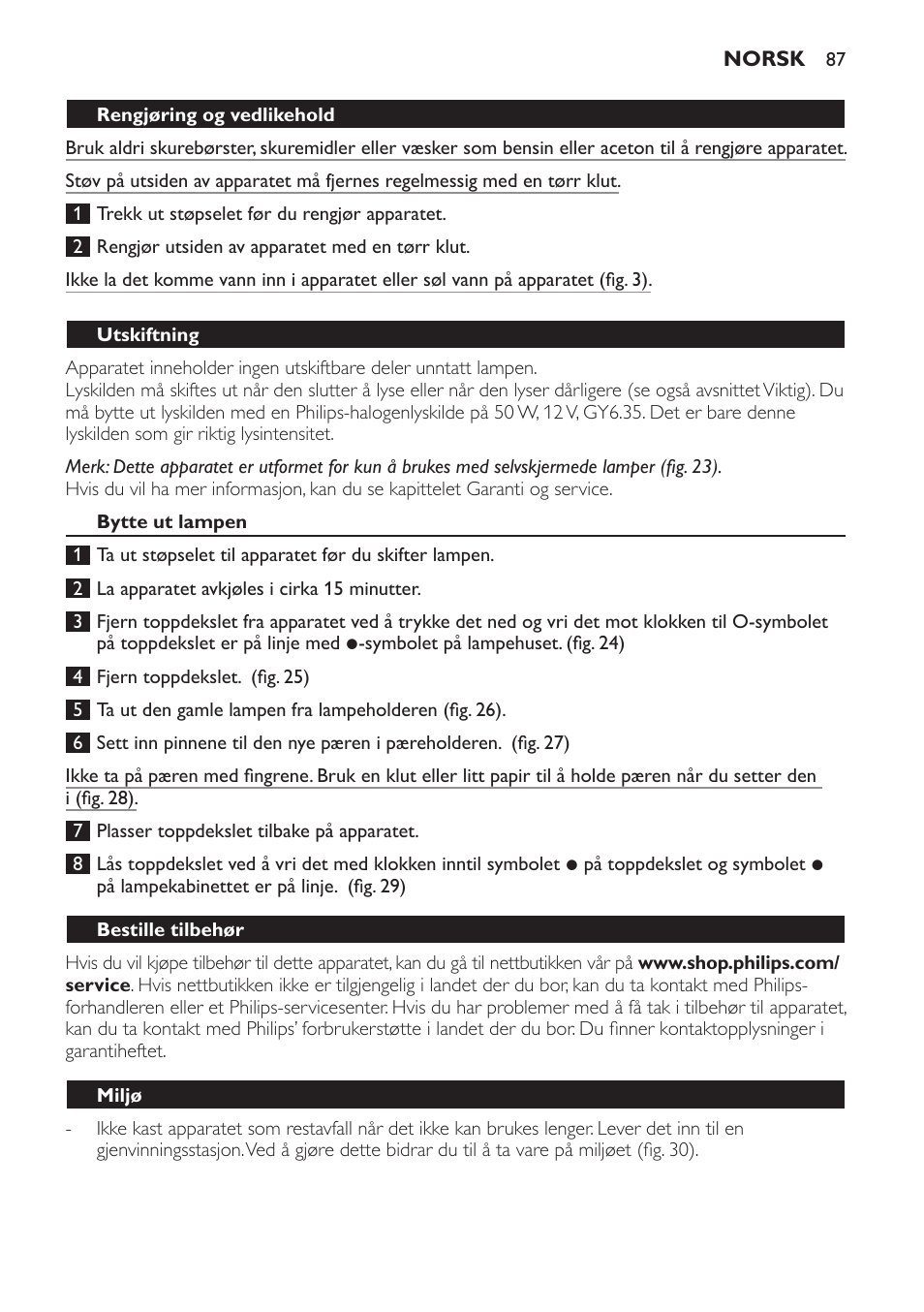 Philips Éveil Lumière User Manual | Page 87 / 117