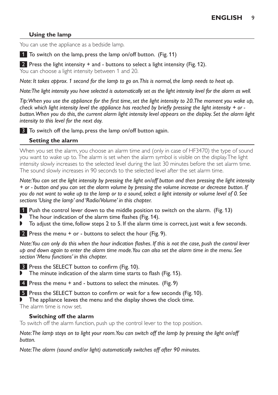 Philips Éveil Lumière User Manual | Page 9 / 117