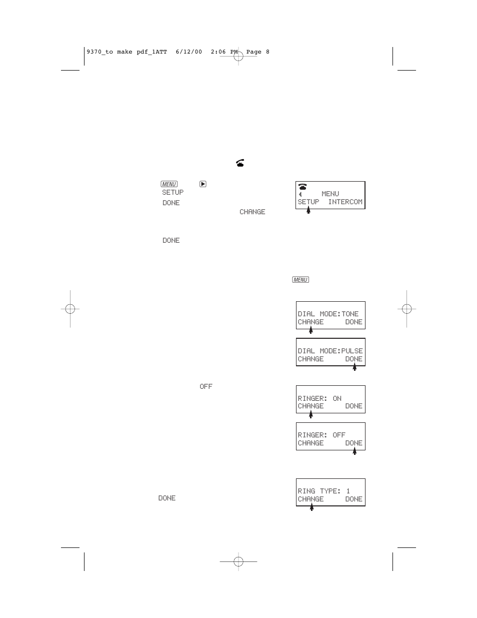 Feature setup, Telephone feature setup | AT&T 9370 User Manual | Page 10 / 55