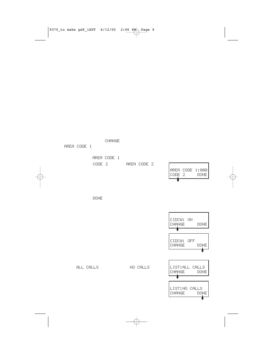 Feature setup, Caller id feature setup | AT&T 9370 User Manual | Page 11 / 55