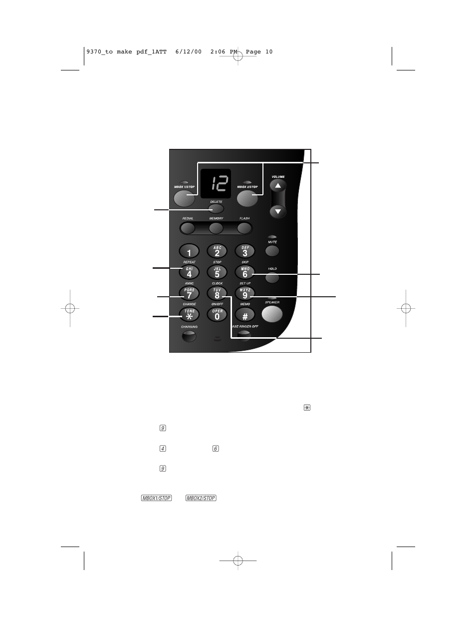 Feature setup, Answering system feature setup | AT&T 9370 User Manual | Page 12 / 55