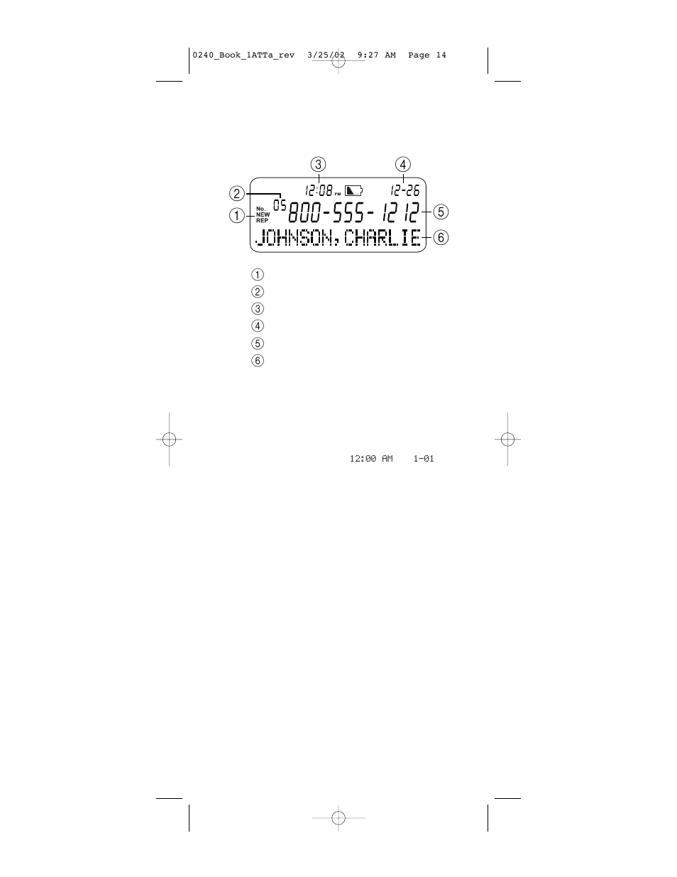 Caller id operation | AT&T Trimline 240 User Manual | Page 17 / 23