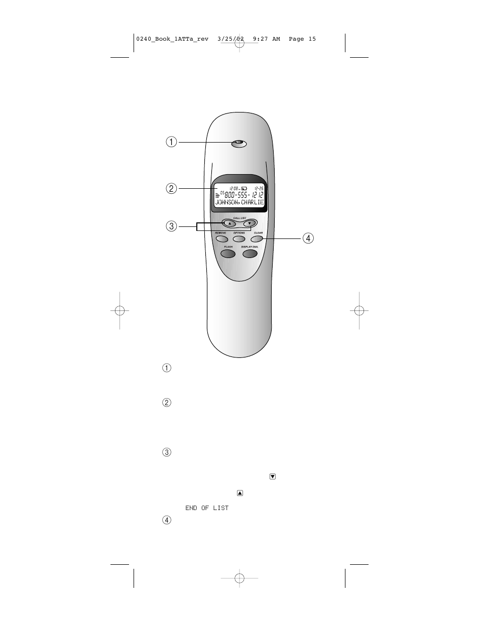 Caller id operation | AT&T Trimline 240 User Manual | Page 18 / 23
