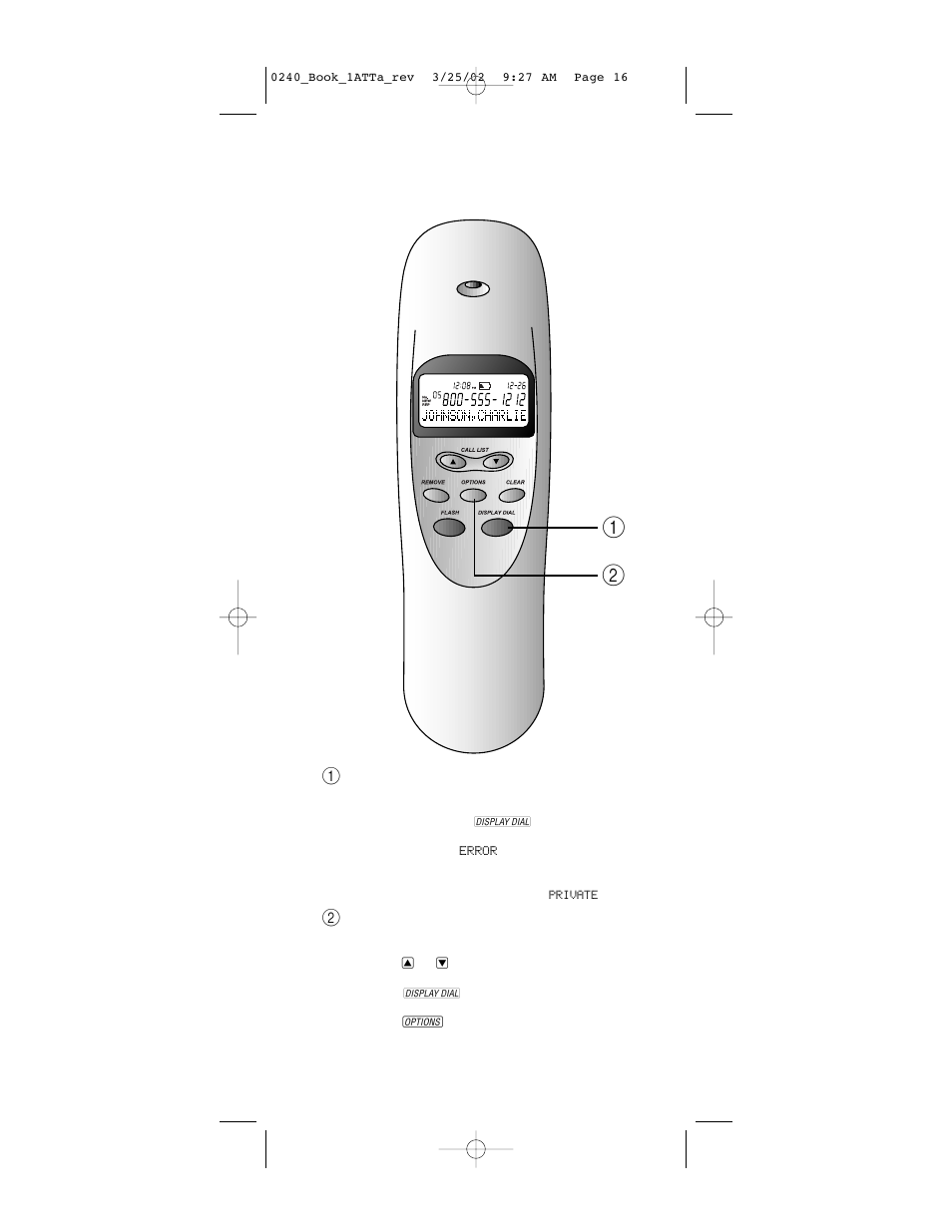 Caller id operation | AT&T Trimline 240 User Manual | Page 19 / 23