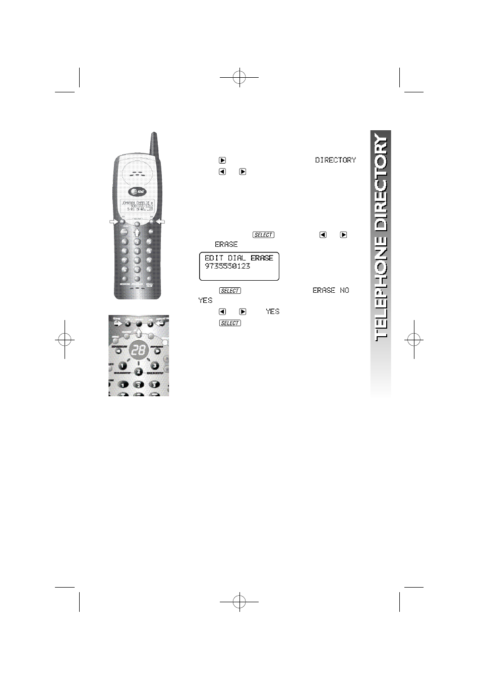 Delete a number/name stored in the directory | AT&T 1485 User Manual | Page 20 / 50