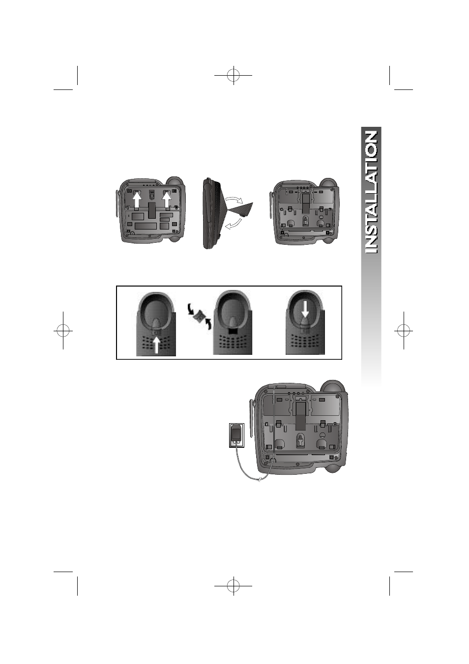 Wall mount, Reverse the wedge under the base, Reverse cordless handset tab | AT&T 1485 User Manual | Page 8 / 50