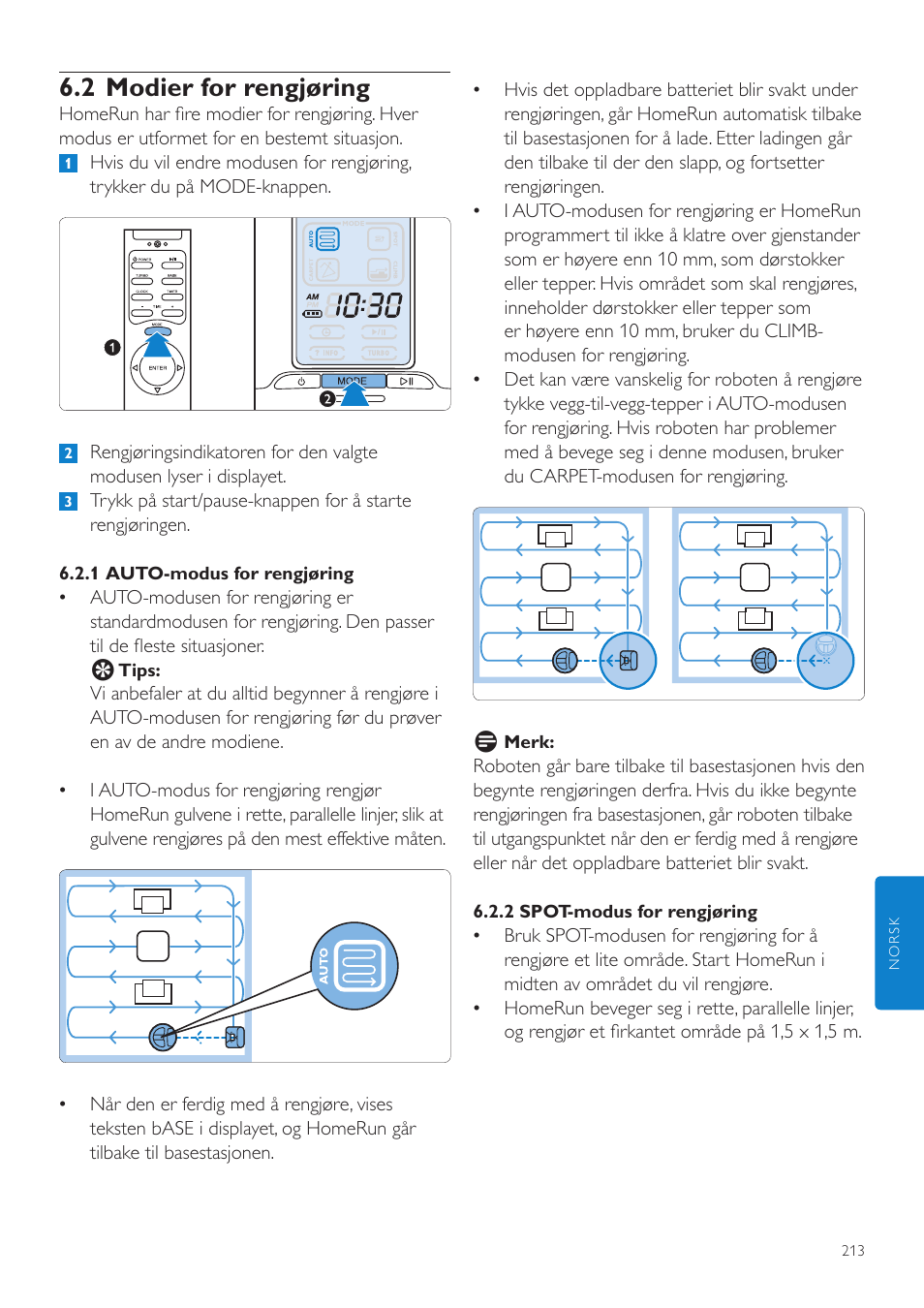 2 modier for rengjøring | Philips Aspirateur-robot User Manual | Page 213 / 262