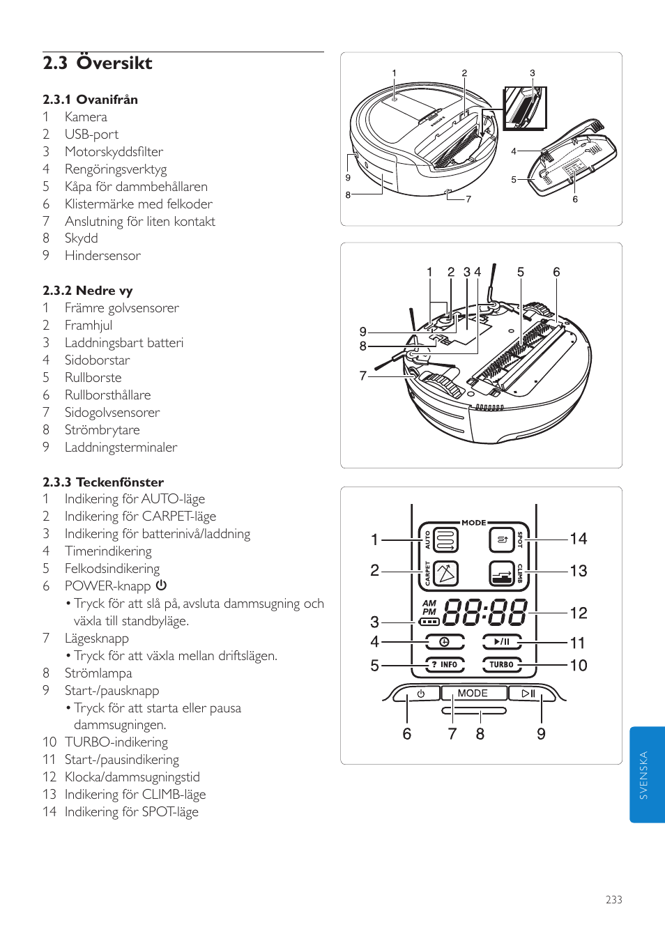 3 översikt | Philips Aspirateur-robot User Manual | Page 233 / 262