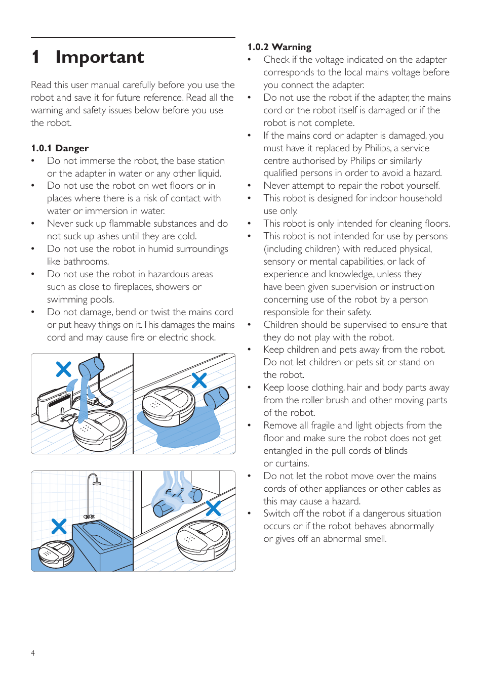 1 important | Philips Aspirateur-robot User Manual | Page 4 / 262