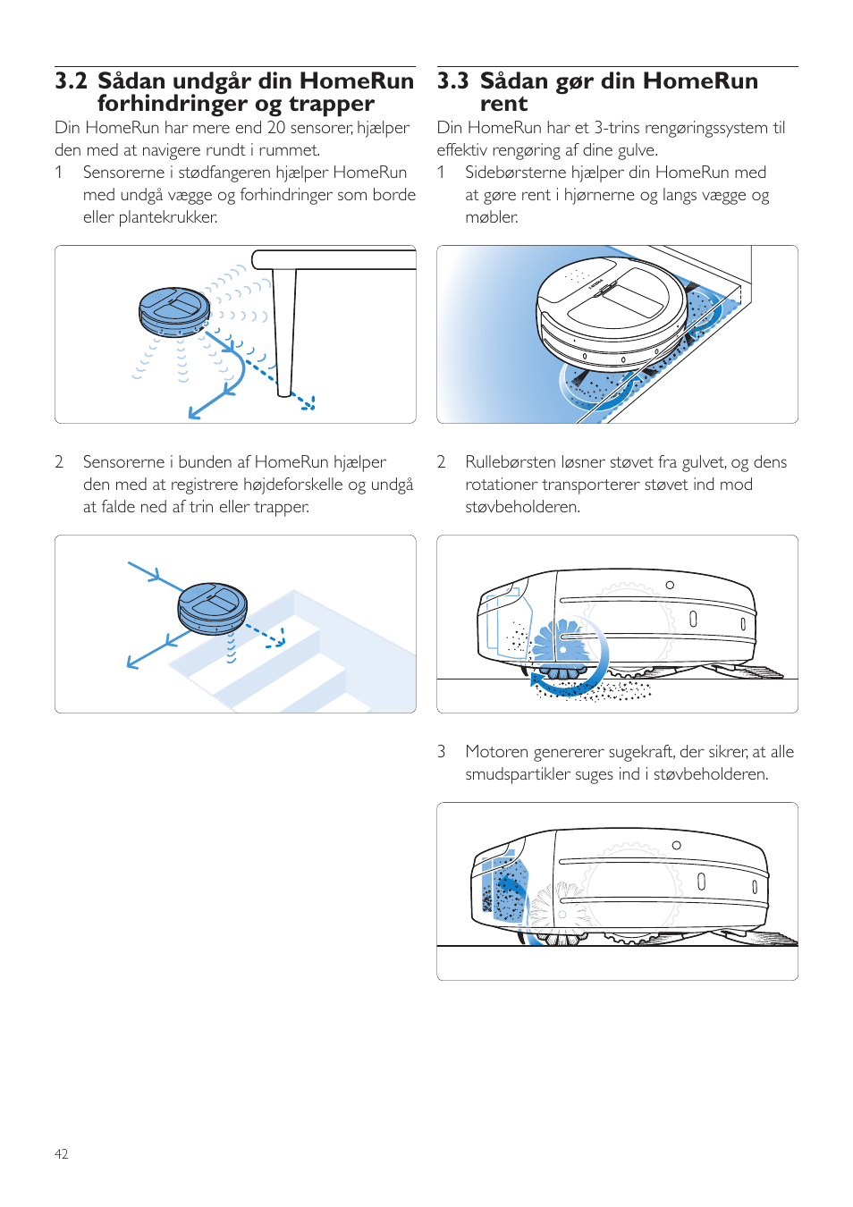3 sådan gør din homerun rent | Philips Aspirateur-robot User Manual | Page 42 / 262