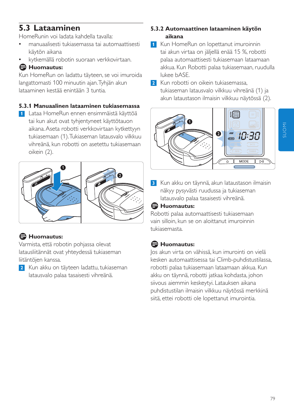 3 lataaminen | Philips Aspirateur-robot User Manual | Page 79 / 262