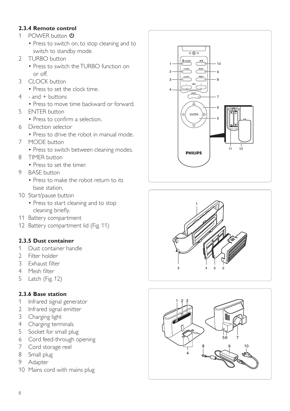 Philips Aspirateur-robot User Manual | Page 8 / 262