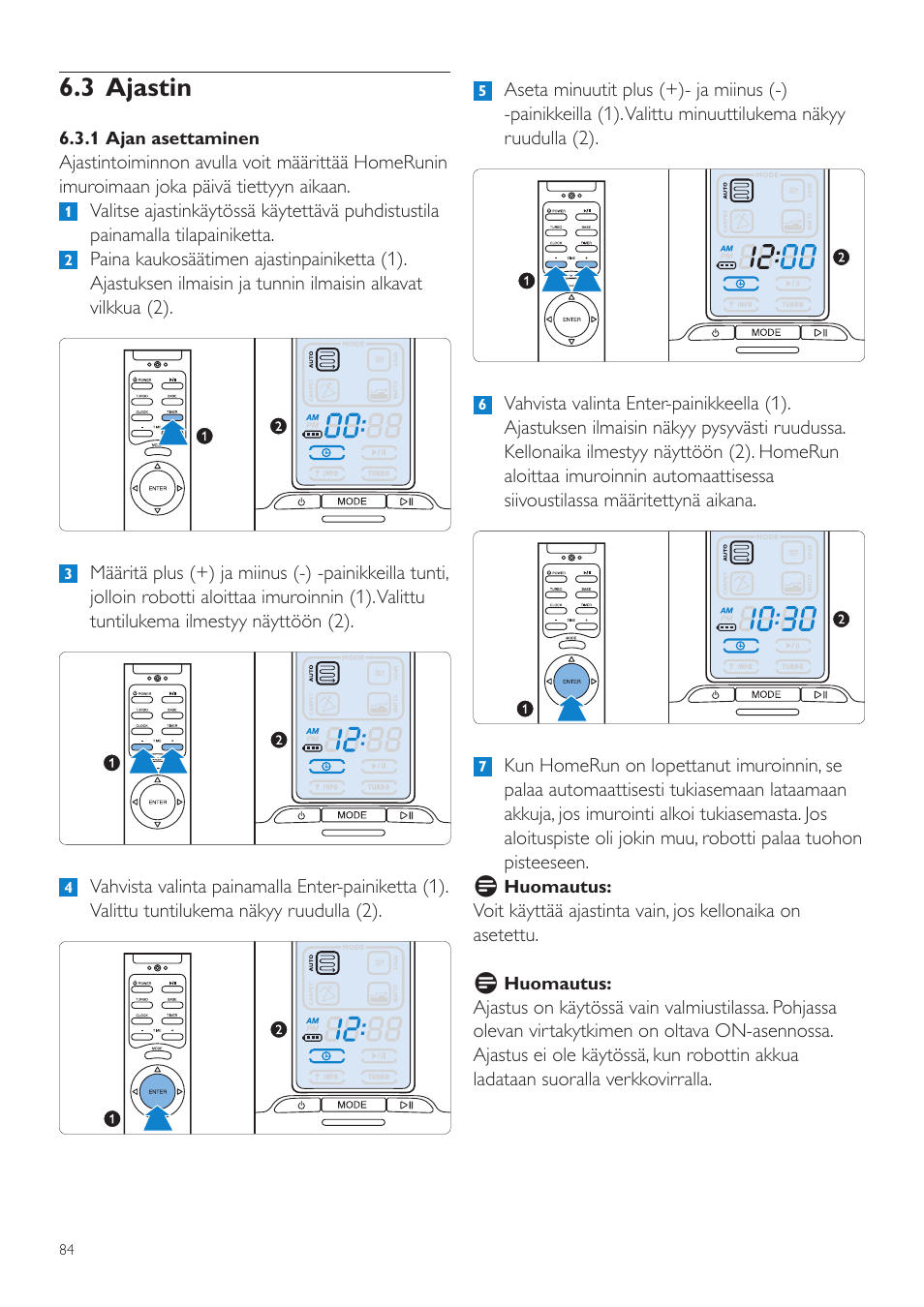 3 ajastin | Philips Aspirateur-robot User Manual | Page 84 / 262