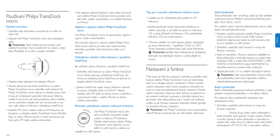 Nastavení a funkce, Používaní philipstransdock micro | Philips TransDock micro User Manual | Page 82 / 107