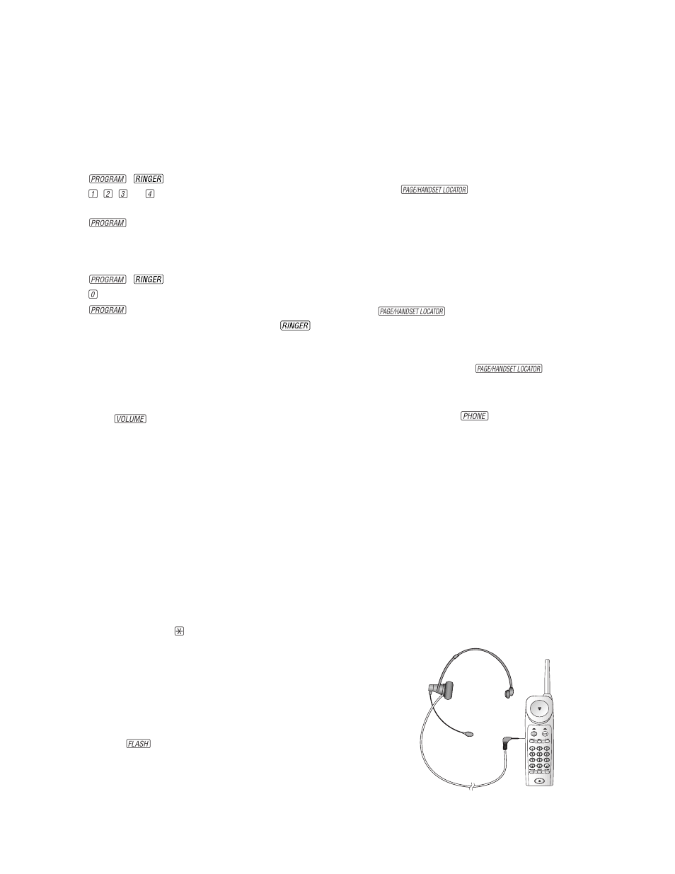Handset ringer selection, Handset volume, Temporary tone | Special telephone services, Page, Handset locator, Headset jack | AT&T 9410 User Manual | Page 5 / 8