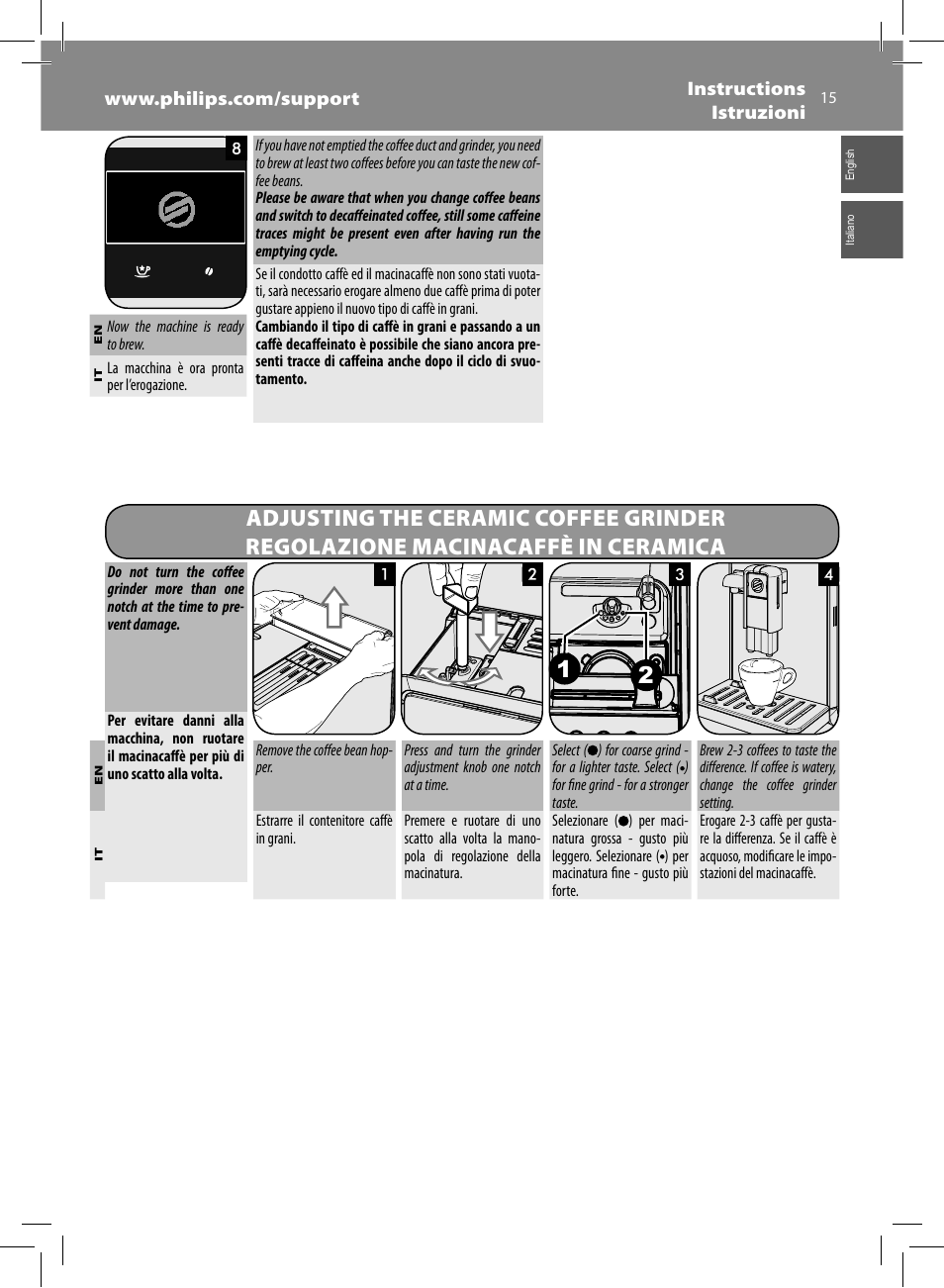 Philips Saeco GranBaristo Machine espresso Super Automatique User Manual | Page 15 / 80