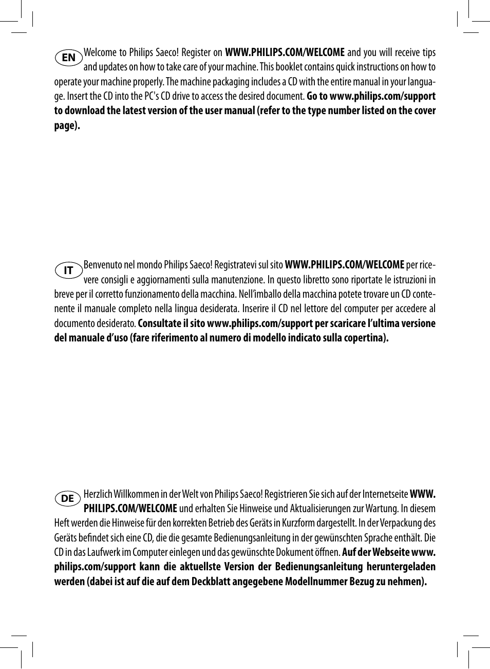 Philips Saeco GranBaristo Machine espresso Super Automatique User Manual | Page 2 / 80