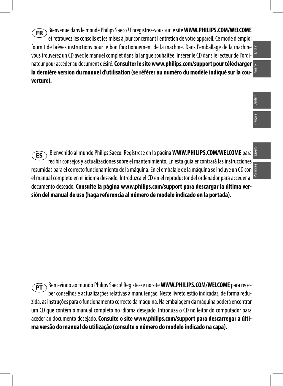Philips Saeco GranBaristo Machine espresso Super Automatique User Manual | Page 3 / 80