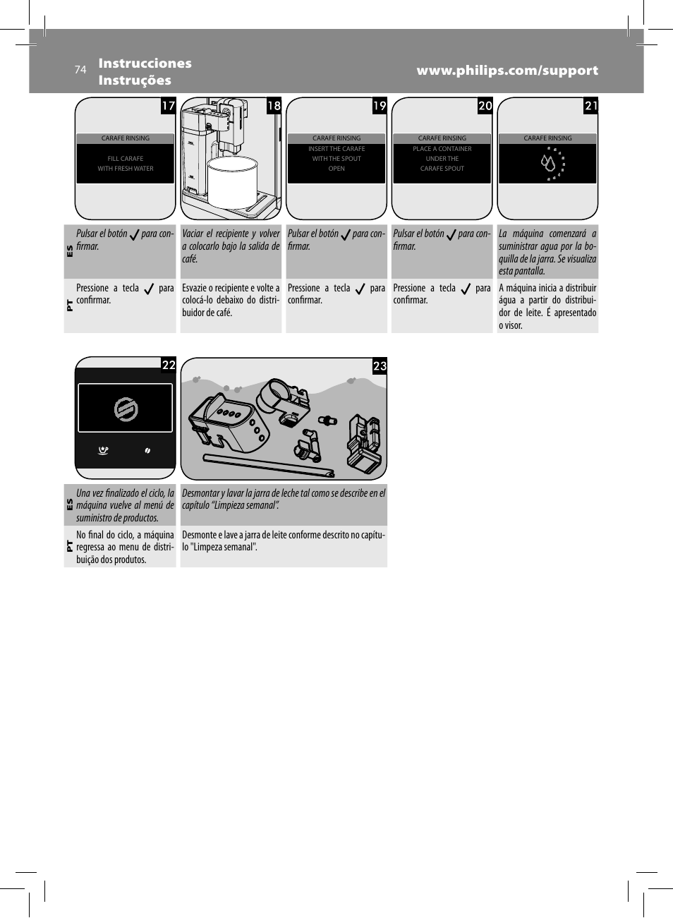 Philips Saeco GranBaristo Machine espresso Super Automatique User Manual | Page 74 / 80