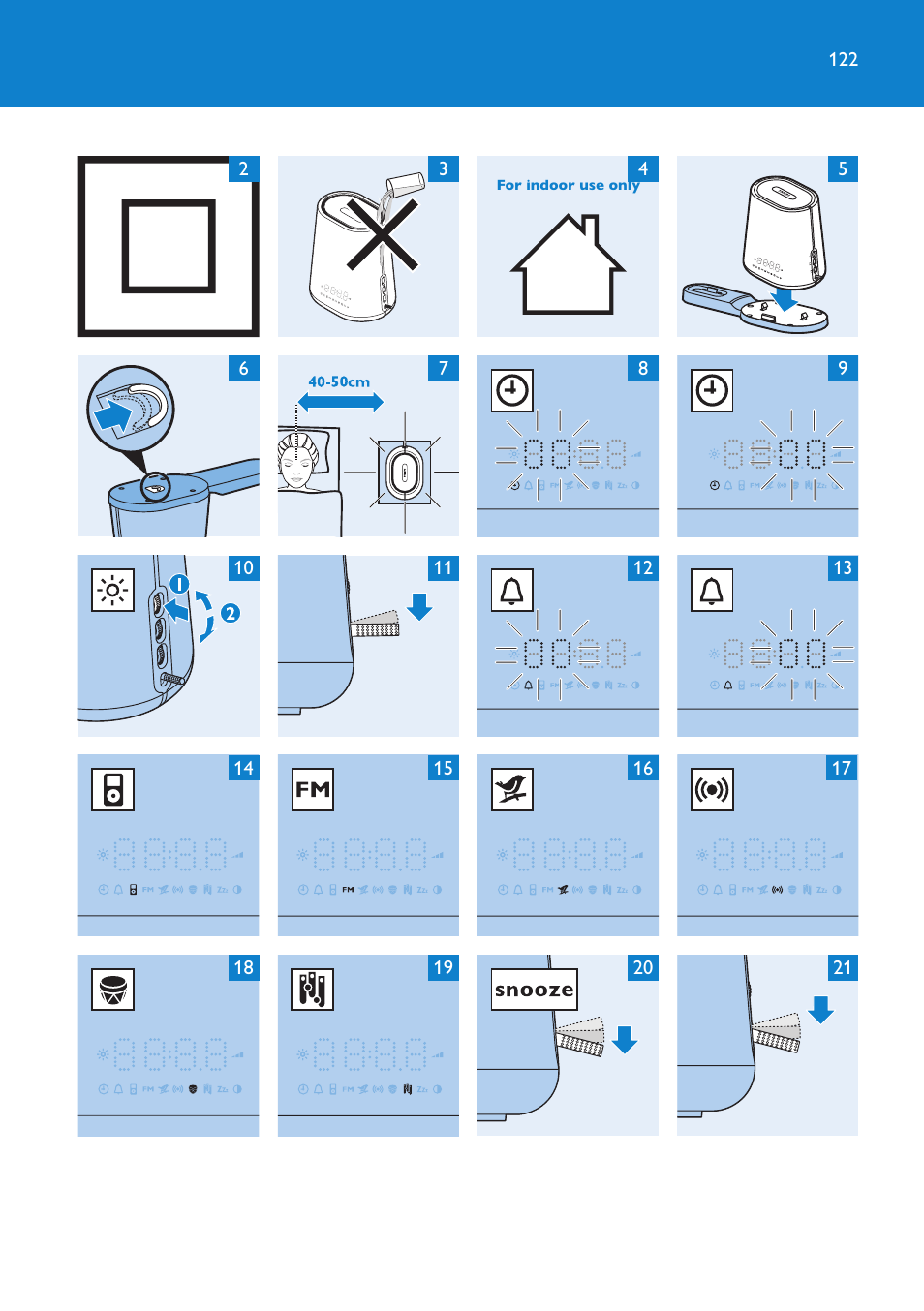 Philips Éveil Lumière User Manual | Page 122 / 124