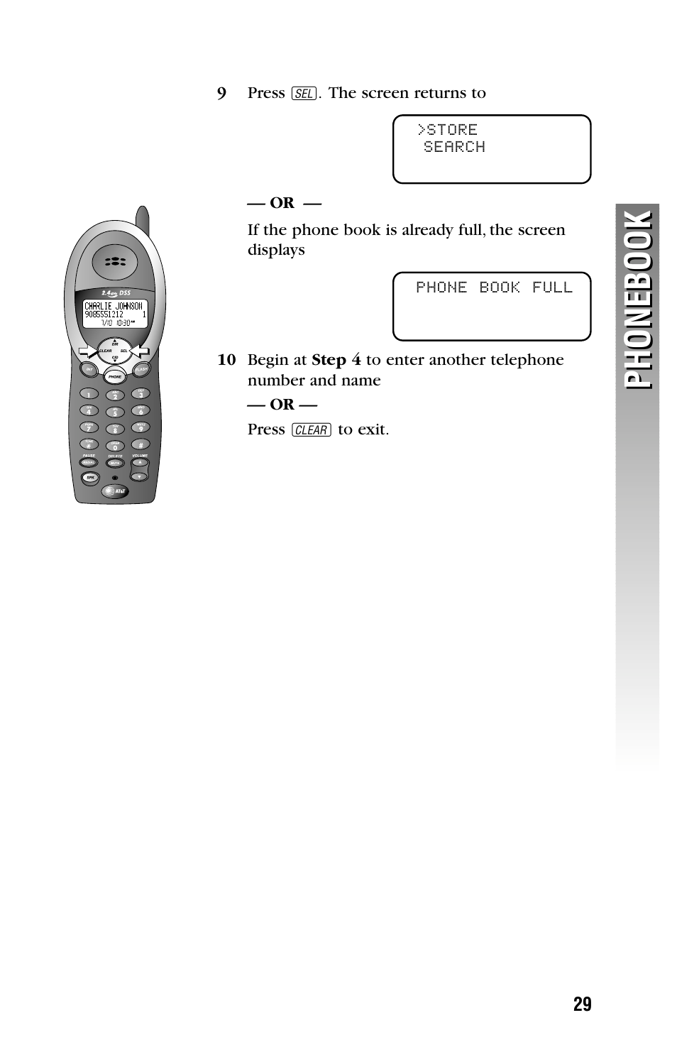 Phonebook | AT&T 2325/2365 User Manual | Page 32 / 66