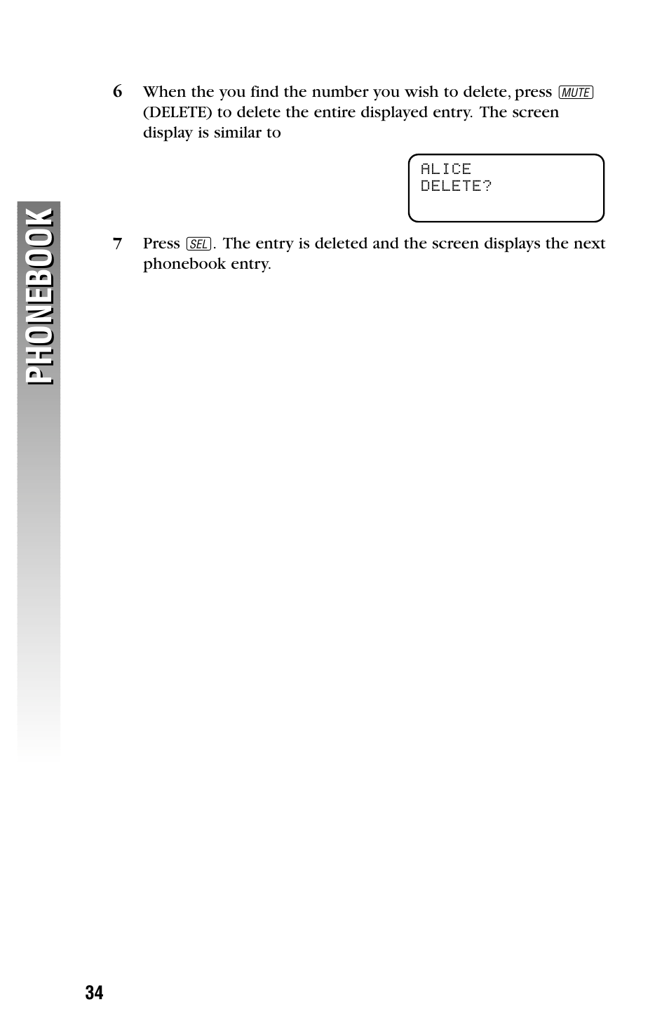 Phonebook | AT&T 2325/2365 User Manual | Page 37 / 66