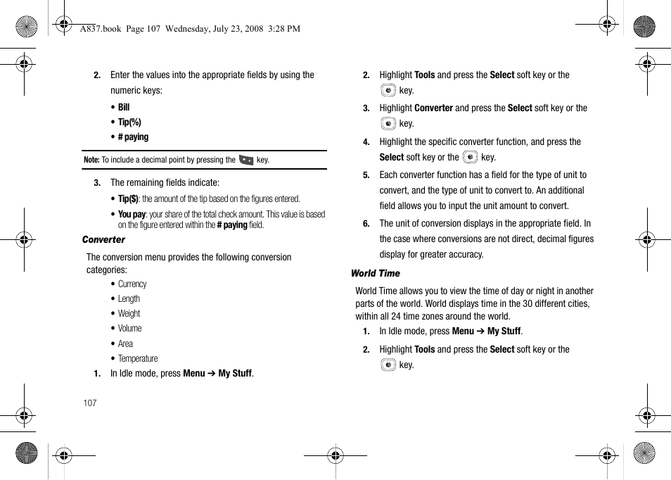 Samsung SGH-A837 User Manual | Page 110 / 187