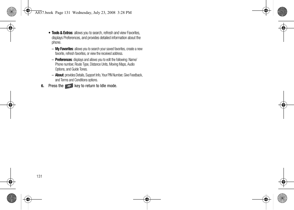 Samsung SGH-A837 User Manual | Page 134 / 187