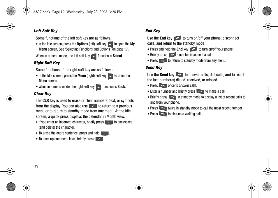 Samsung SGH-A837 User Manual | Page 22 / 187