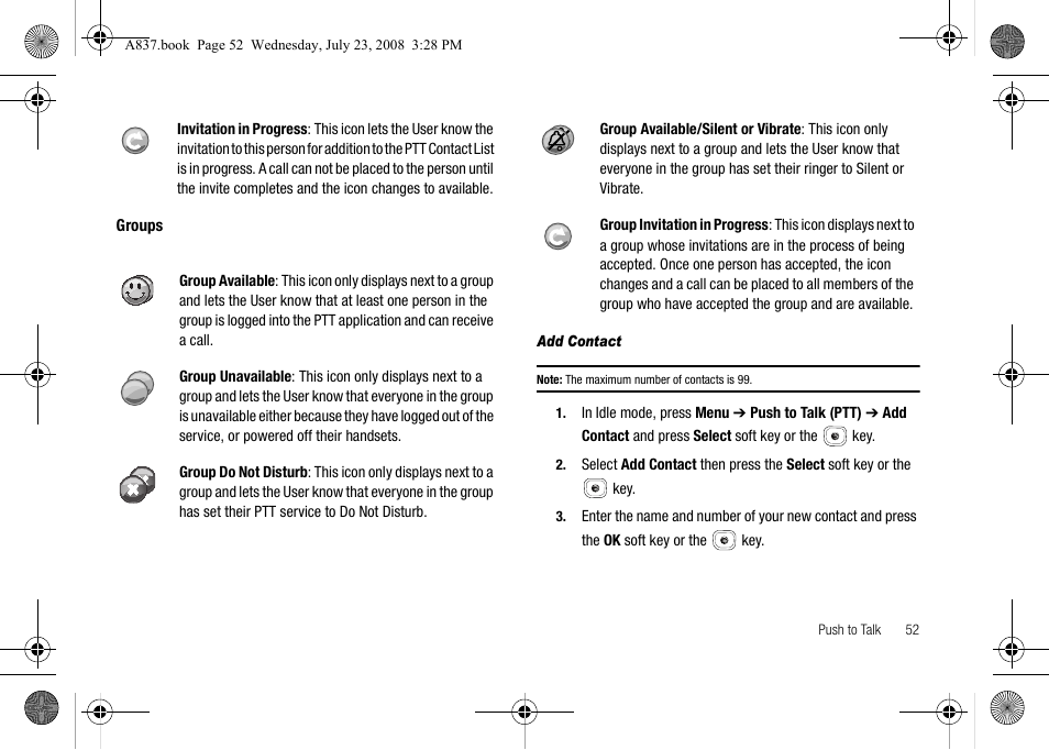 Samsung SGH-A837 User Manual | Page 55 / 187