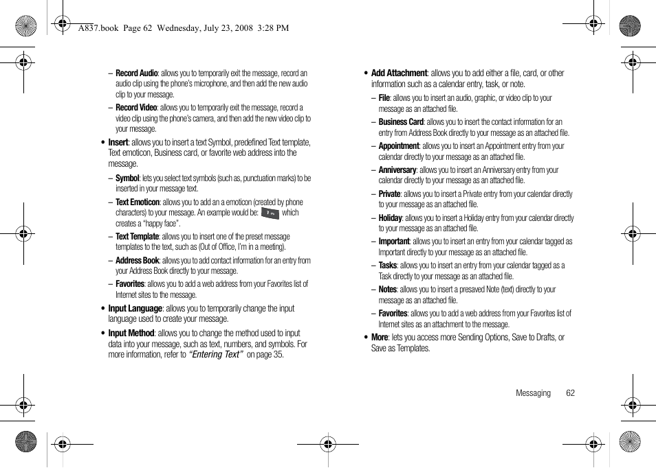 Samsung SGH-A837 User Manual | Page 65 / 187