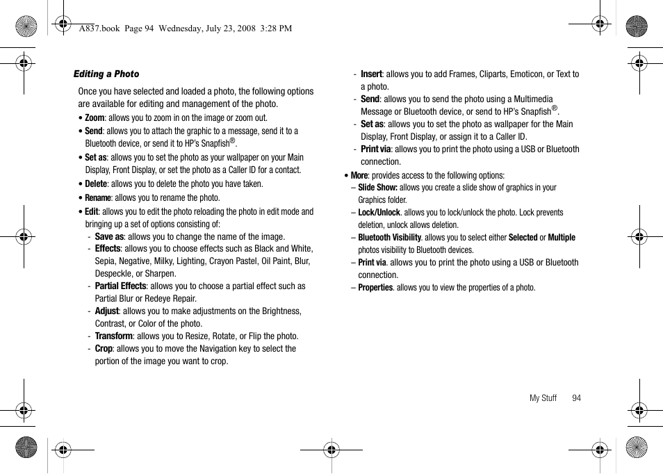 Samsung SGH-A837 User Manual | Page 97 / 187