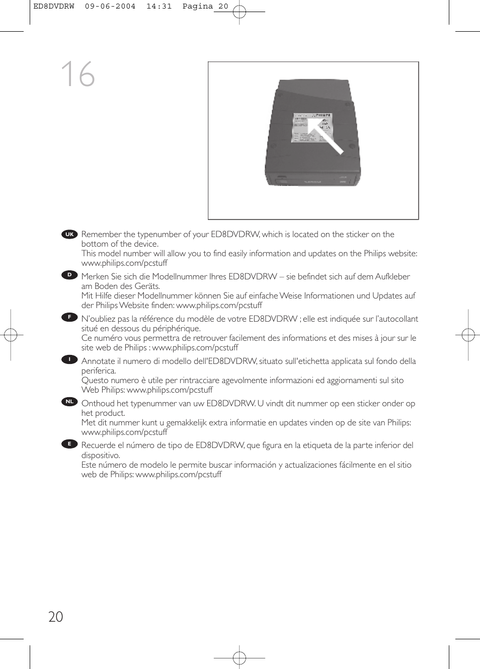 Philips Graveur portable User Manual | Page 20 / 100