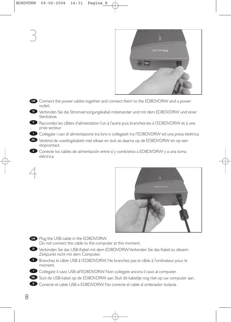 Philips Graveur portable User Manual | Page 8 / 100