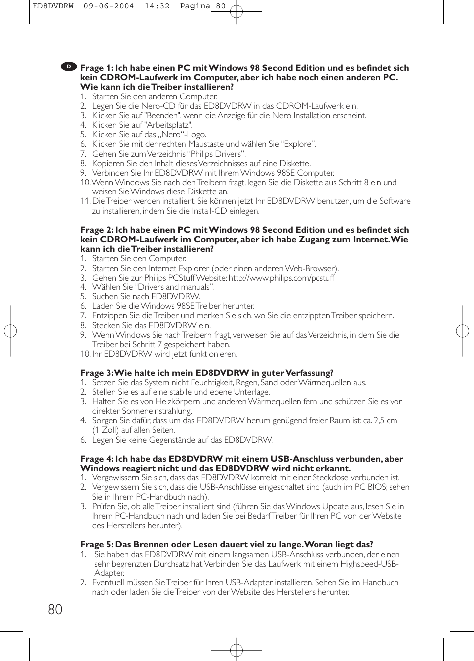 Philips Graveur portable User Manual | Page 80 / 100