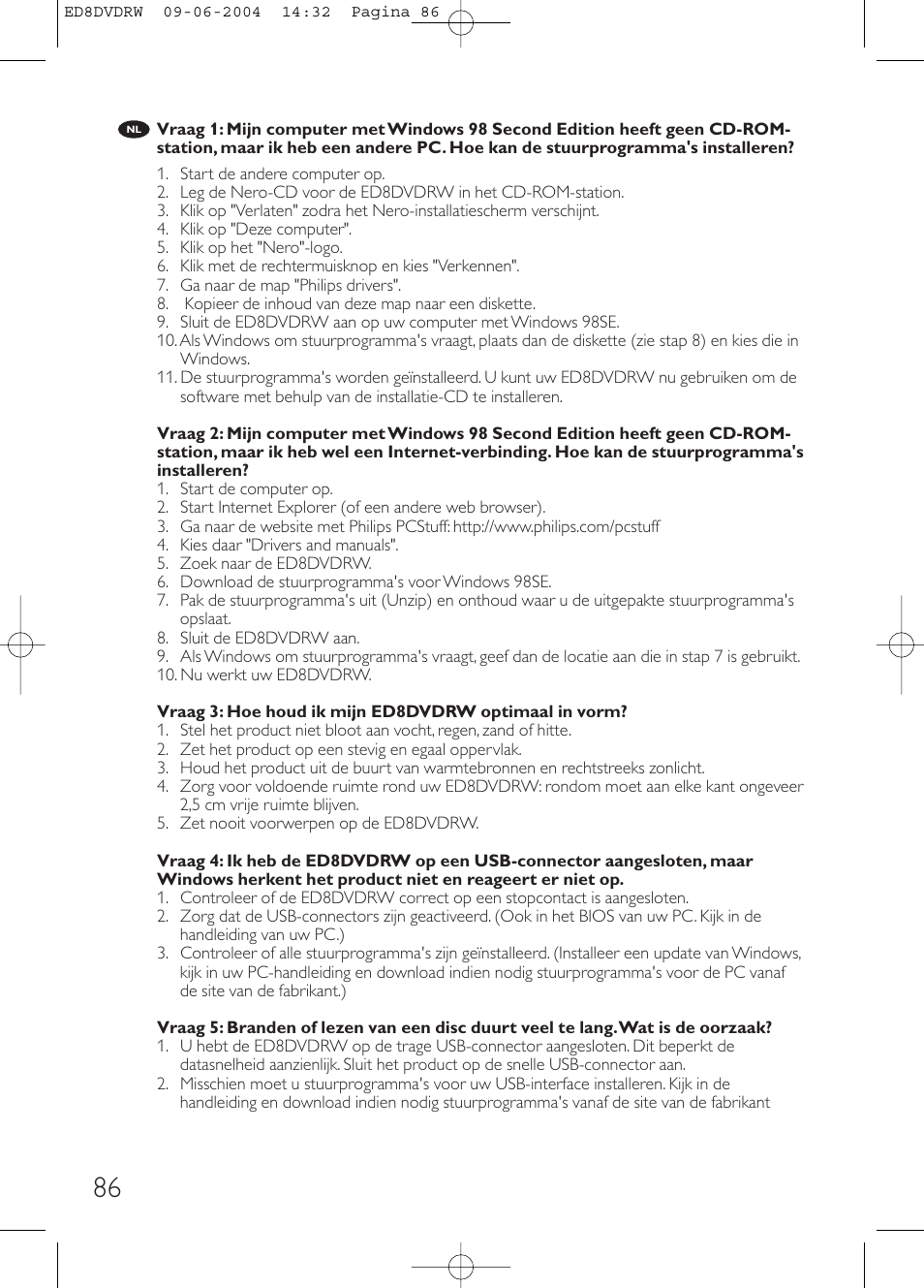 Philips Graveur portable User Manual | Page 86 / 100