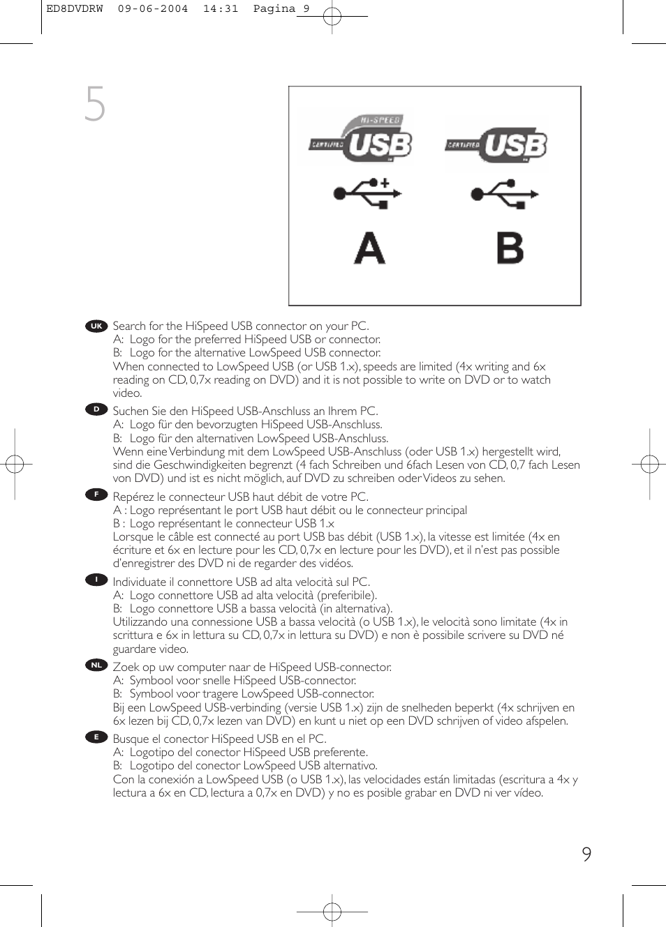 Philips Graveur portable User Manual | Page 9 / 100