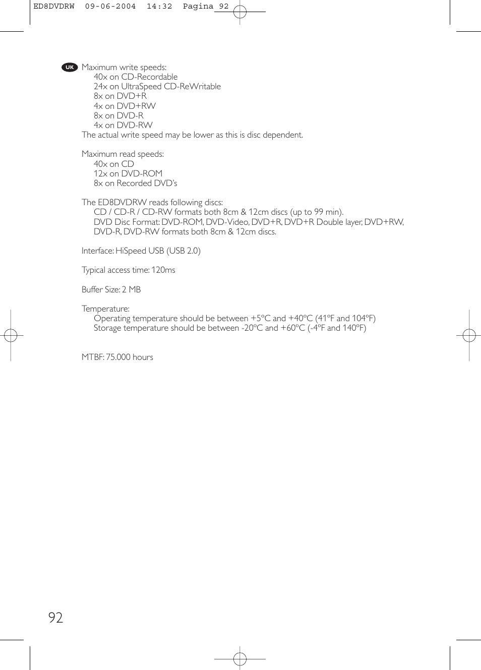 Philips Graveur portable User Manual | Page 92 / 100