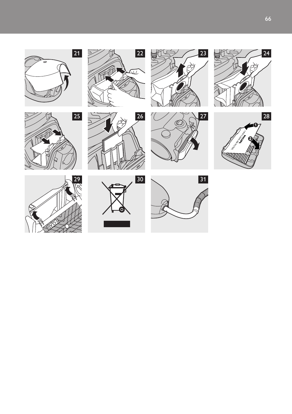 Philips Aspirateur avec sac User Manual | Page 66 / 68