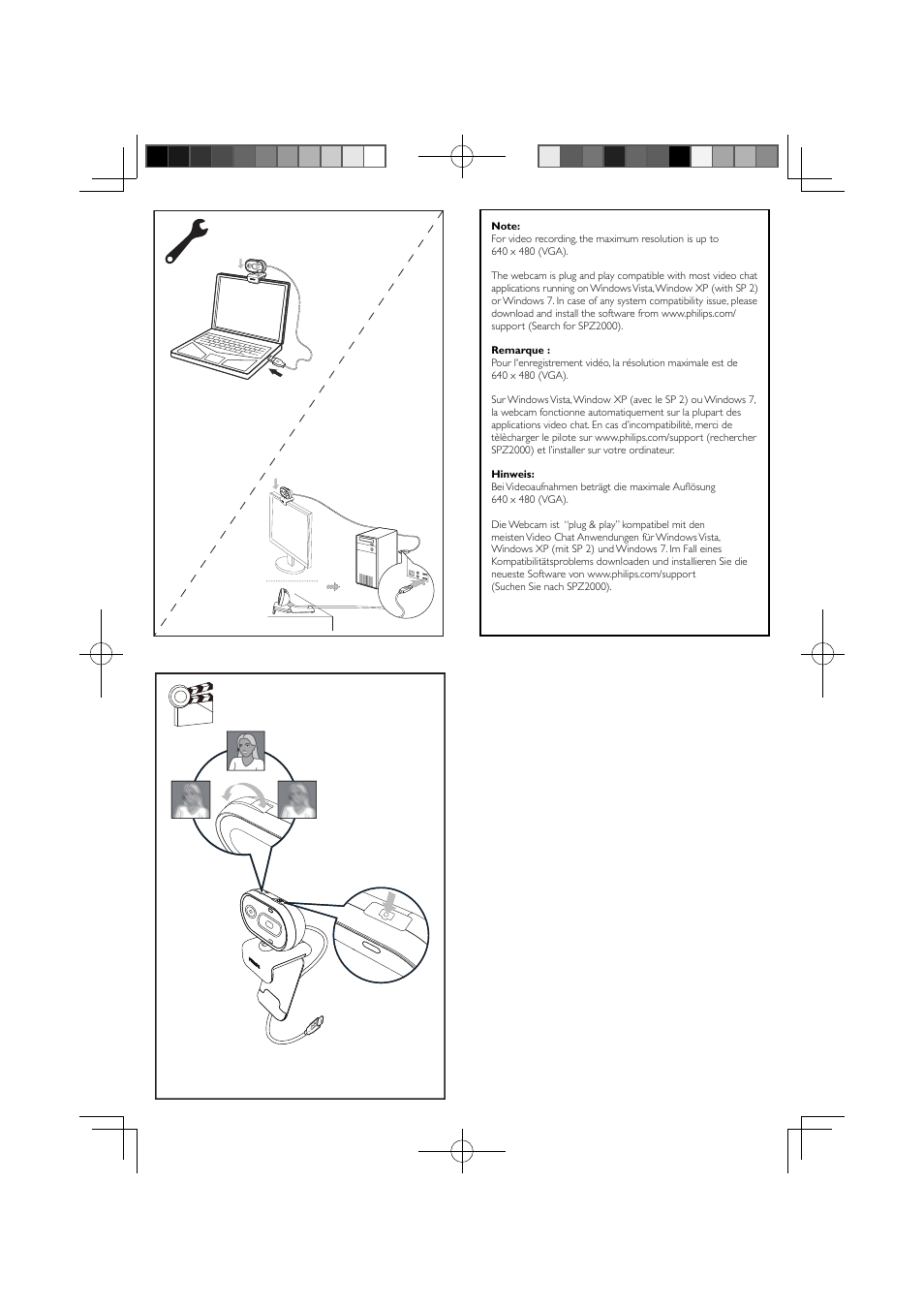 Philips Webcam pour PC User Manual | Page 2 / 2