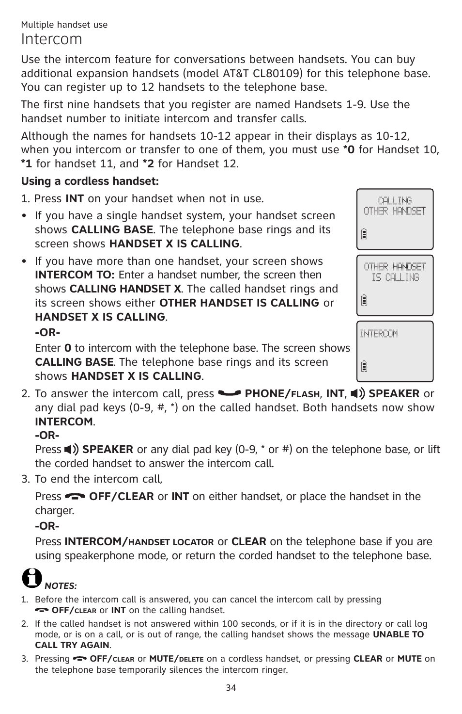 Intercom | AT&T CL84109 User Manual | Page 40 / 95
