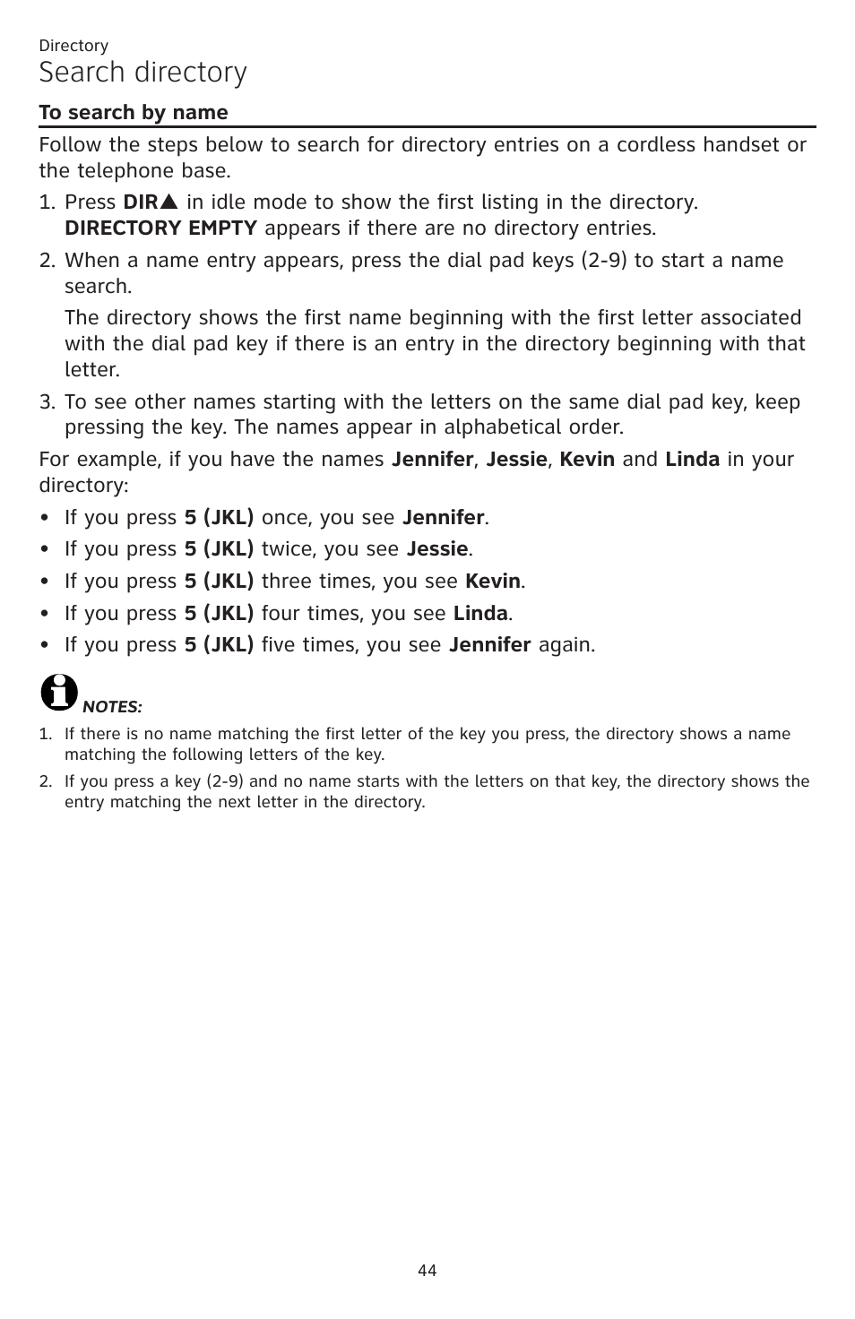 Search directory, To search by name | AT&T CL84109 User Manual | Page 50 / 95