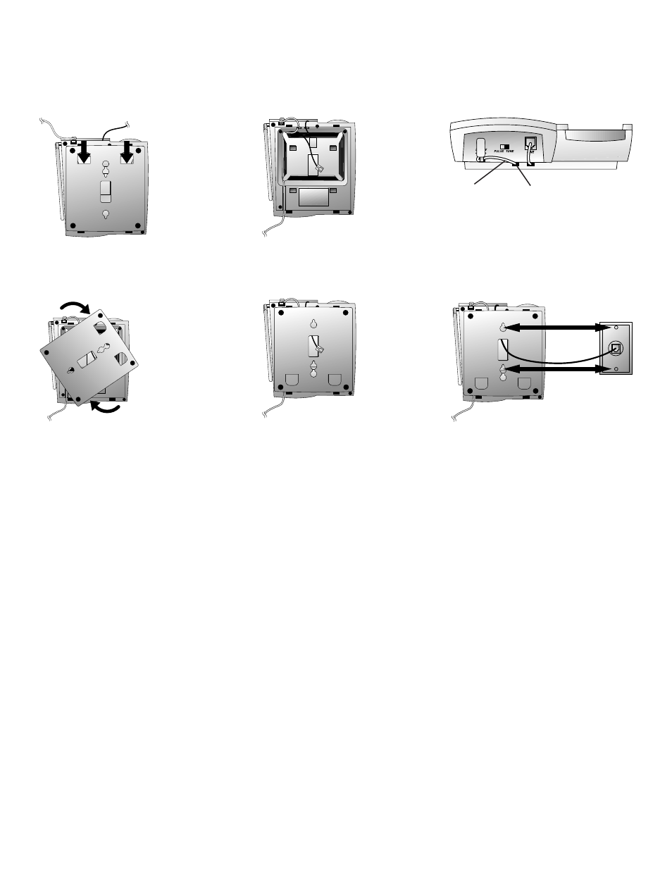 For wall installation | AT&T 7700 User Manual | Page 3 / 12