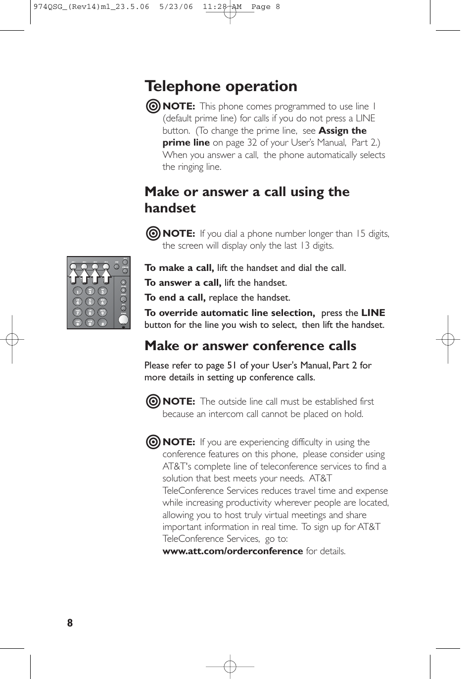 AT&T 974 User Manual | Page 8 / 15